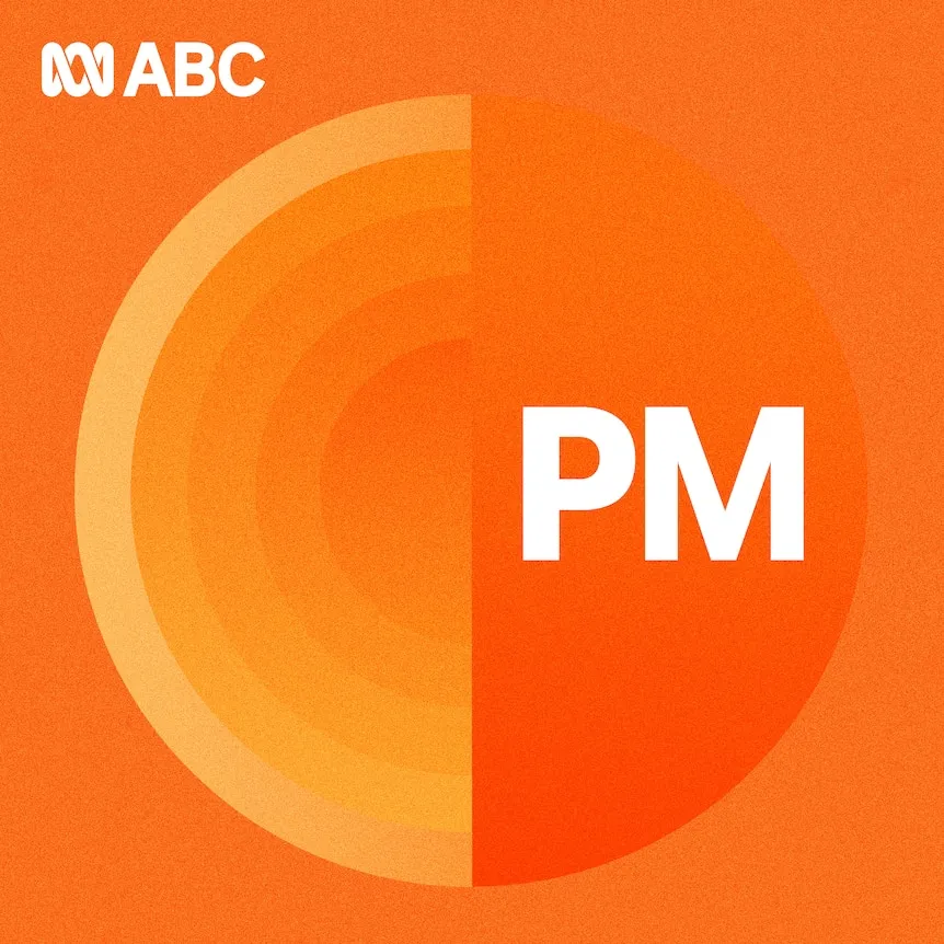 Square image with yellow and orange background with a centered circular pattern with ABC logo top left and the text PM